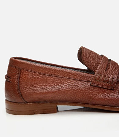 Erkek Deri Taba Ultra Hafif Tabanlı Klasik Loafer
