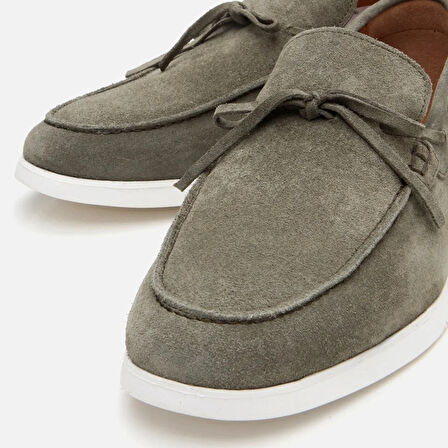Hakiki Deri Yeşil Erkek Loafer