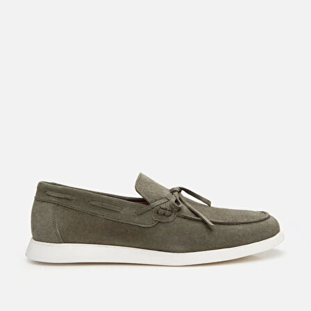 Hakiki Deri Yeşil Erkek Loafer