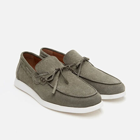 Hakiki Deri Yeşil Erkek Loafer