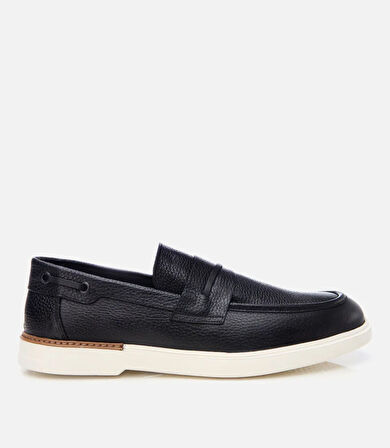 Erkek Deri Siyah Ultra Hafif Tabanlı Klasik Loafer