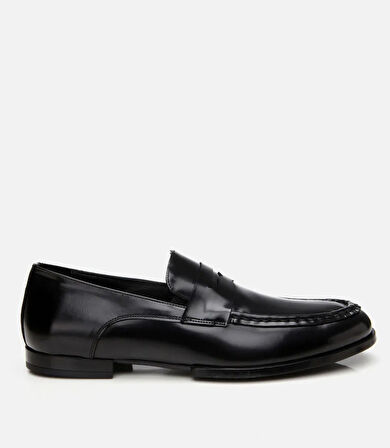 Erkek Deri Siyah Klasik Loafer