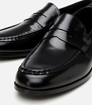 Erkek Deri Siyah Klasik Loafer
