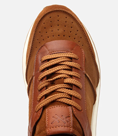 Erkek Süet Deri Taba Ultra Hafif Tabanlı Spor Ayakkabı