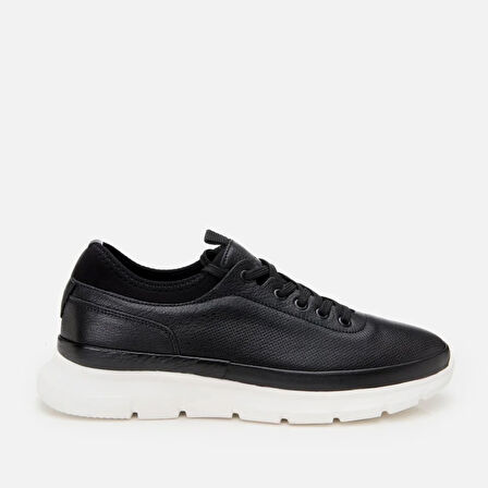 Erkek Deri Siyah Spor Ayakkabı