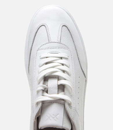 Erkek Deri Beyaz Ultra Hafif Tabanlı Spor Ayakkabı