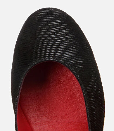 Kadın Deri Siyah Esnek Dolgu Topuklu Ayakkabı