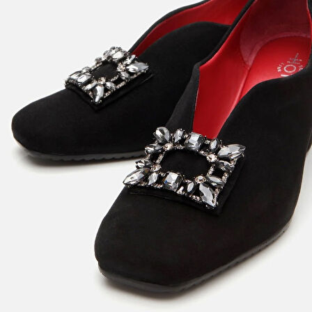 Kadın Deri Toka Detaylı Dolgu Topuklu Ayakkabı