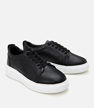 Kadın Deri Siyah Spor Ayakkabı