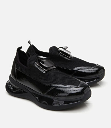 Kadın Siyah Dolgu Topuklu Spor Ayakkabı