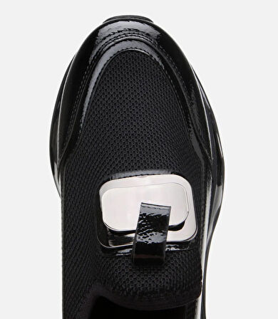 Kadın Siyah Dolgu Topuklu Spor Ayakkabı