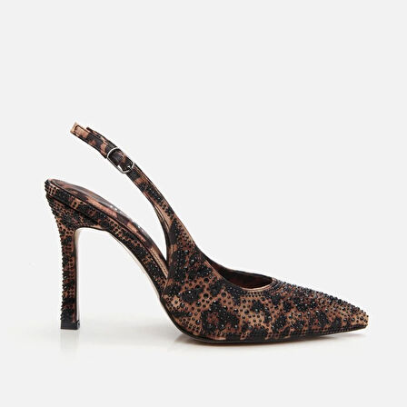Taba Kadın Leopar Desenli Stiletto