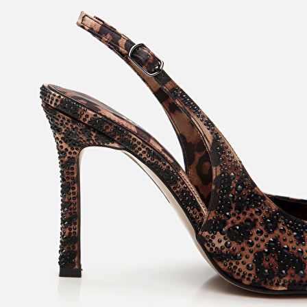 Taba Kadın Leopar Desenli Stiletto