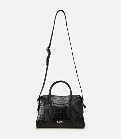 Kadın Deri Siyah Omuz Çantası