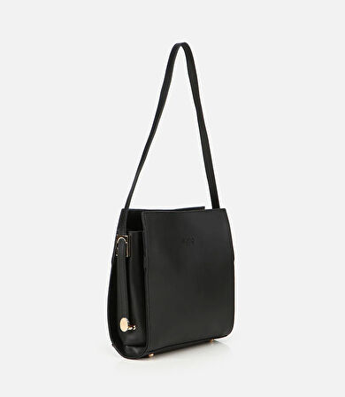 Kadın Deri Siyah Omuz Çantası