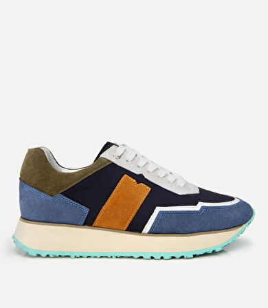 Erkek Deri Lacivert Spor Ayakkabı