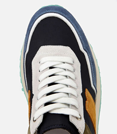 Erkek Deri Lacivert Spor Ayakkabı