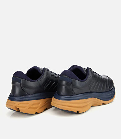 Erkek Deri Lacivert Kalın Tabanlı Spor Ayakkabı