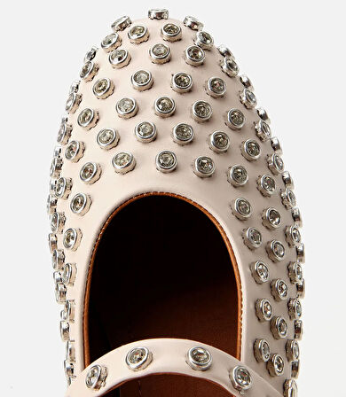 Kadın Bej Taşlı Babet