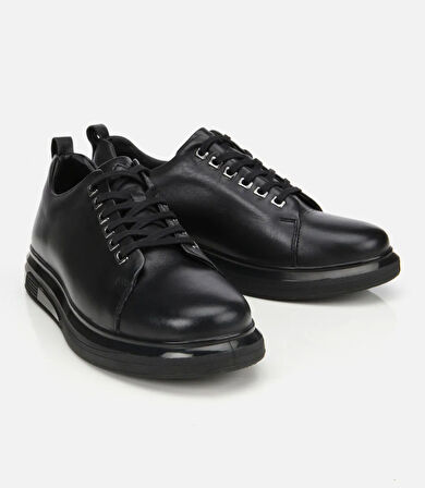 Erkek Deri Siyah Günlük Ayakkabı