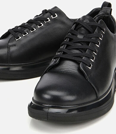 Erkek Deri Siyah Günlük Ayakkabı