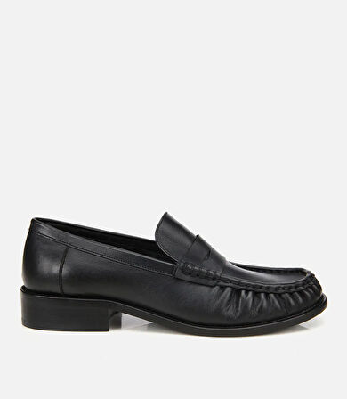 Kadın Deri Siyah Günlük Loafer