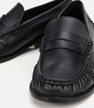 Kadın Deri Siyah Günlük Loafer