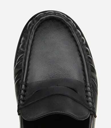 Kadın Deri Siyah Günlük Loafer