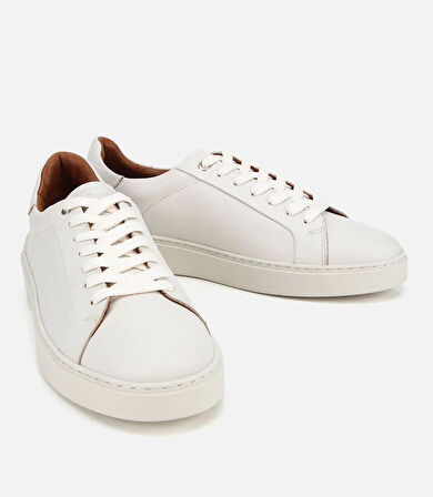 Erkek Deri Beyaz Günlük Ayakkabı