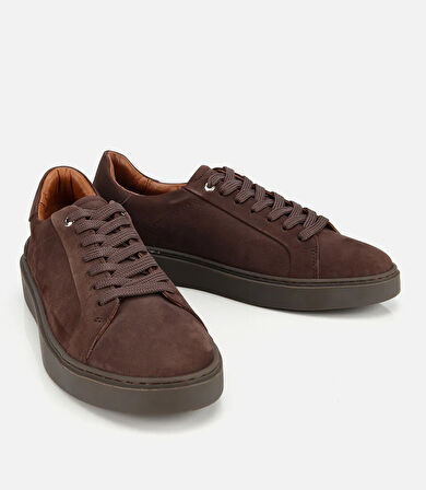 Erkek Nubuk Deri Kahverengi Günlük Ayakkabı