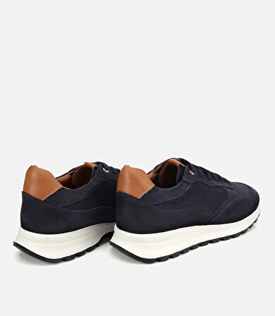 Erkek Deri Lacivert Spor Ayakkabı