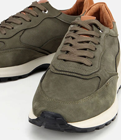 Erkek Deri Haki Spor Ayakkabı