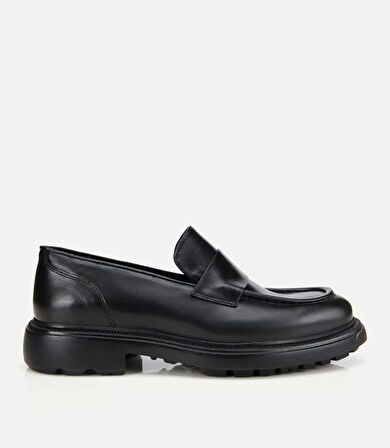 Erkek Deri Siyah Yumuşak Dokulu Klasik Loafer