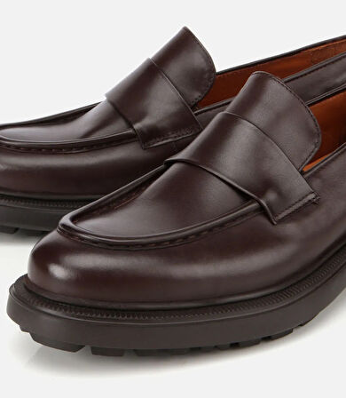 Erkek Deri Kahverengi Yumuşak Dokulu Klasik Loafer