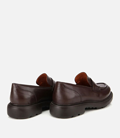Erkek Deri Kahverengi Yumuşak Dokulu Klasik Loafer