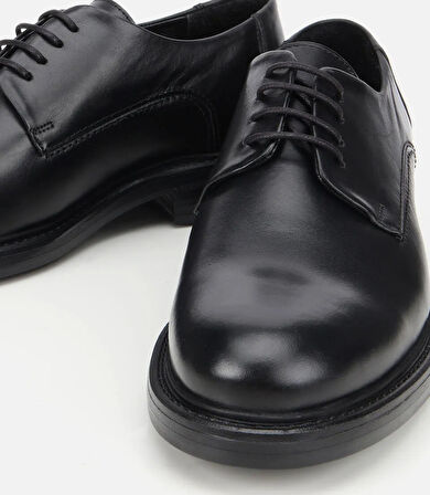 Erkek Deri Siyah Rahat Tabanlı Klasik Ayakkabı