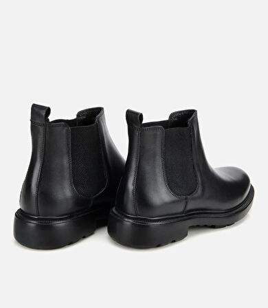 Erkek Deri Siyah Lastik Detaylı Chelsea Bot