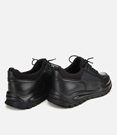 Erkek Deri Siyah Rahat Spor Ayakkabı