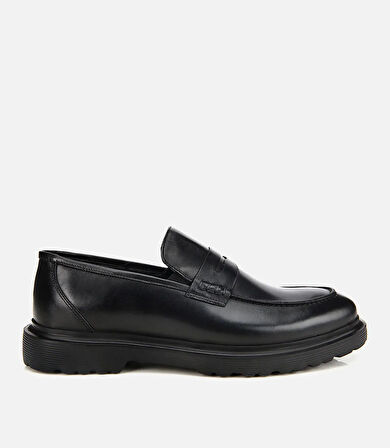Erkek Deri Siyah Klasik Loafer