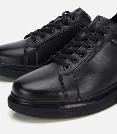 Erkek Deri Siyah Comfort Spor Ayakkabı