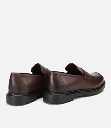 Erkek Deri Kahverengi Yumuşak Dokulu Klasik Loafer