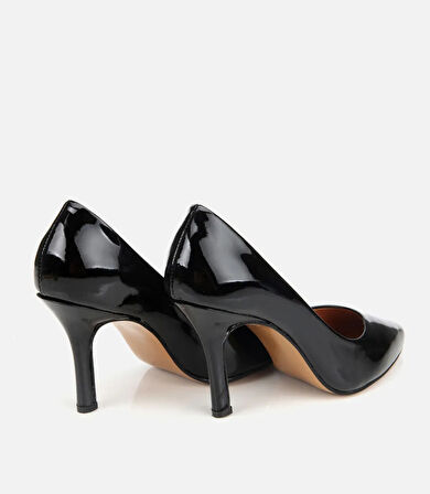 Kadın Rugan Deri Siyah Stiletto