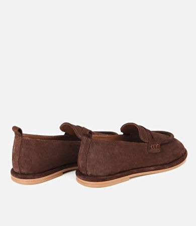 Kadın Deri Kahverengi Yumuşak Dokulu Günlük Loafer