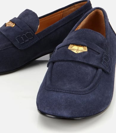 Kadın Süet Deri Lacivert Klasik Loafer