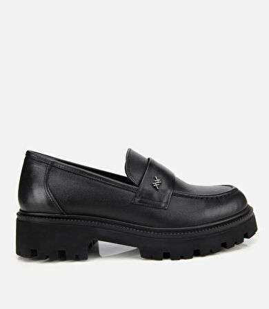 Kadın Deri Siyah Yumuşak Dokulu Günlük Loafer