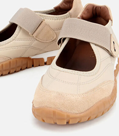 Kadın Süet Deri Bej Rahat Tabanlı Comfort Ayakkabı