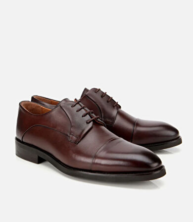 Erkek Deri Kahverengi Bağcıklı Klasik Ayakkabı