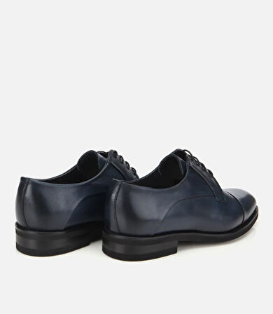 Erkek Deri Lacivert Bağcıklı Klasik Ayakkabı