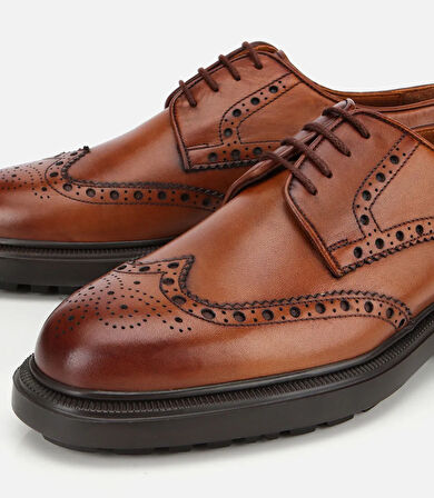 Erkek Deri Taba Rahat Klasik Ayakkabı