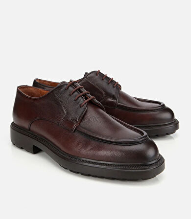 Erkek Deri Kahverengi Yumuşak Dokulu Klasik Ayakkabı